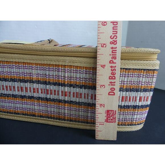 Pier 1 Mendong Shoe Box Zippered Woven Rattan Collapsible NWT Vintage RARE - Picture 9 of 13